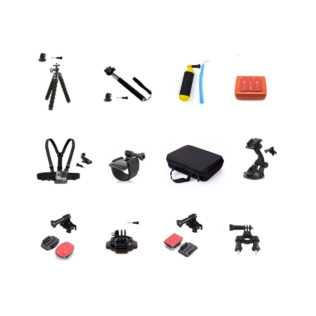 Accessories Kit for GoPro HERO 11 10 8 7 6 5 4 3 2 1 Fusion360 Session | 32 Piece Set | CamGo